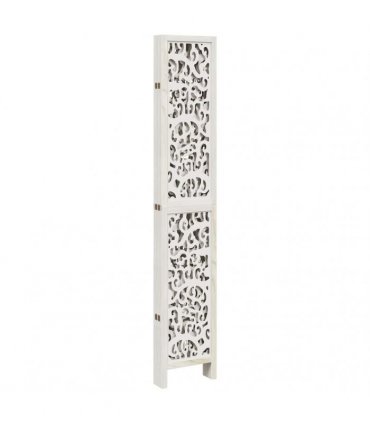vidaXL Room Divider 6 Panels White Solid Wood Paulownia