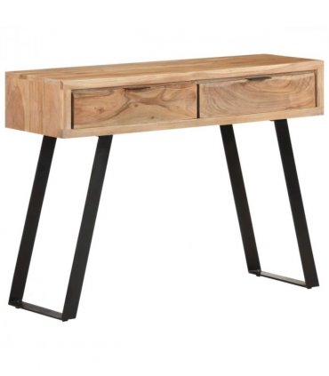 vidaXL Console Table 100x35x76 cm Solid Acacia Wood with Live Edges