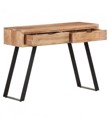 vidaXL Console Table 100x35x76 cm Solid Acacia Wood with Live Edges