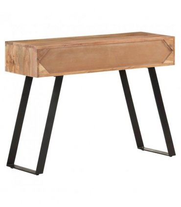 vidaXL Console Table 100x35x76 cm Solid Acacia Wood with Live Edges