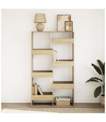 vidaXL Bookcase Sonoma Oak 100x33x175 cm Engineered Wood
