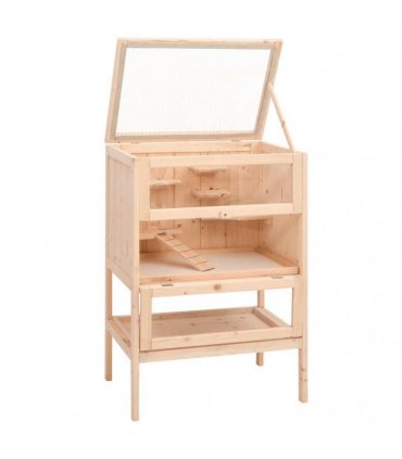 vidaXL Hamster Cage 55x40x80 cm Solid Wood Fir