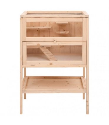 vidaXL Hamster Cage 55x40x80 cm Solid Wood Fir