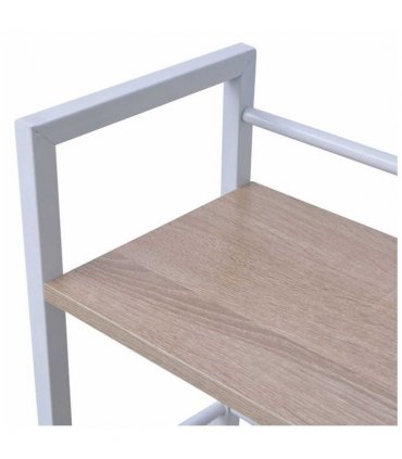vidaXL Desk with 4-Tier Bookcase Oak