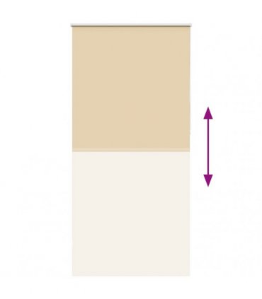 vidaXL Roller Blind Blackout Beige 90x210 cm Fabric Width 85.7 cm Polyester
