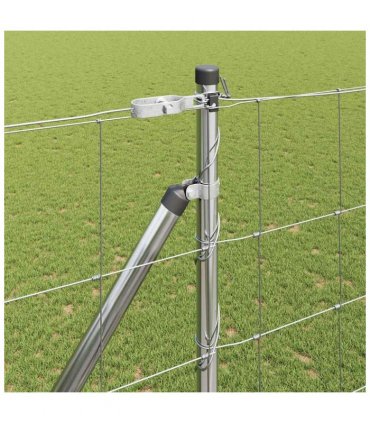vidaXL Welded Wire Fence with Spikes 25 x 1.6 m Galvanised Steel Mesh