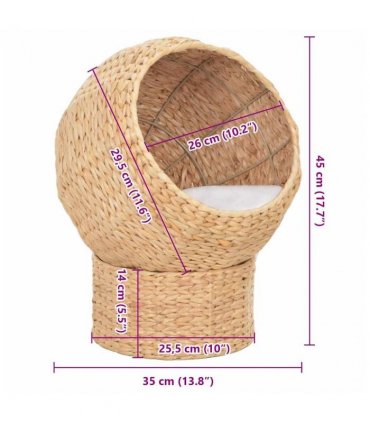 vidaXL Cat Basket Seagrass