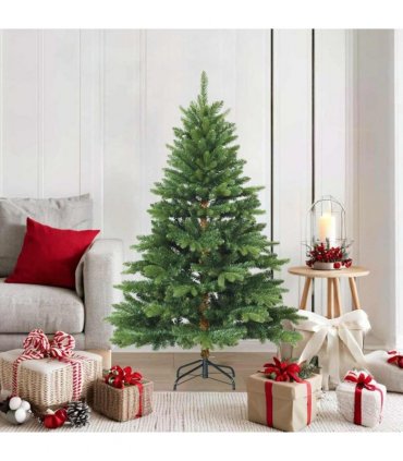 vidaXL Artificial Hinged Christmas Tree Green 150 cm PVC, PE and steel