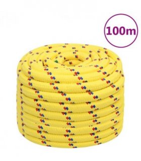 vidaXL Boat Rope Yellow 20 mm 100 m Polypropylene