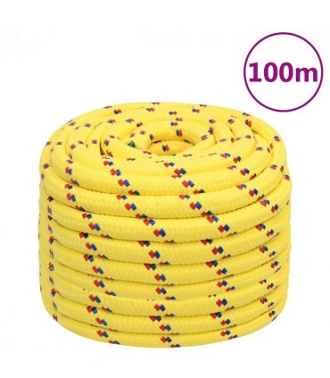 vidaXL Boat Rope Yellow 20 mm 100 m Polypropylene