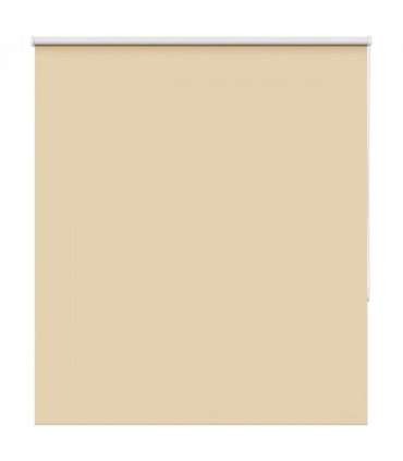 vidaXL Roller Blind Blackout Beige 140x130 cm Fabric Width 136.6 cm Polyester