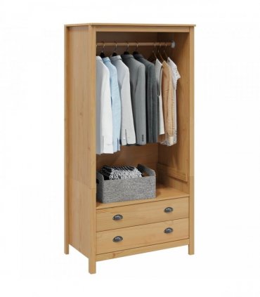 vidaXL Wardrobe HILL Honey Brown 84 x 50 x 170 cm Solid Pine Wood