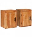 vidaXL Bedside Table 2 pcs Brown 35 x 33 x 48 cm Solid Wood Acacia