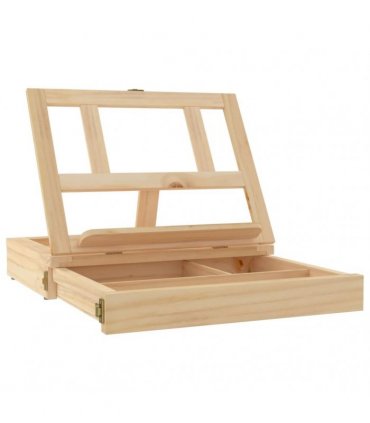 vidaXL Table Easel with Drawer 33.5x25.5x7 cm Solid Wood Pine