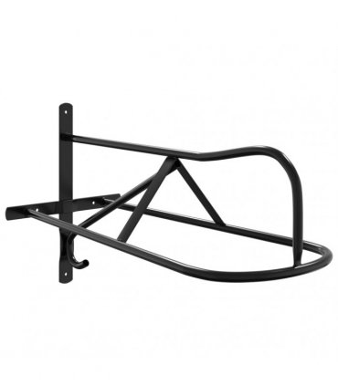vidaXL Saddle Rack Wall Mounted Black Iron