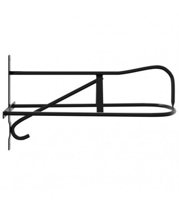 vidaXL Saddle Rack Wall Mounted Black Iron