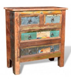 vidaXL Vintage Cabinet | Multicolour | Reclaimed solid wood | Medium | Storage