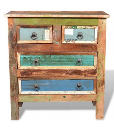 vidaXL Vintage Cabinet | Multicolour | Reclaimed solid wood | Medium | Storage