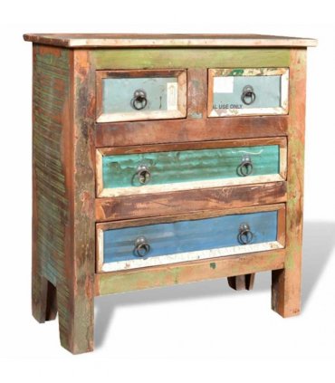 vidaXL Vintage Cabinet | Multicolour | Reclaimed solid wood | Medium | Storage