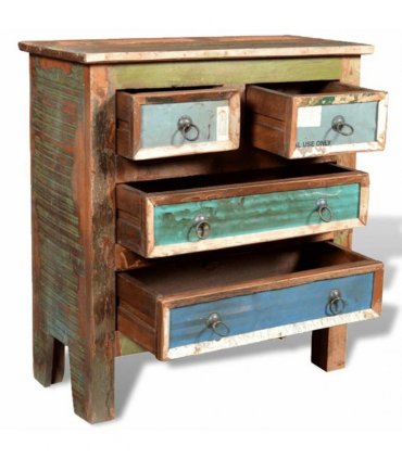 vidaXL Vintage Cabinet | Multicolour | Reclaimed solid wood | Medium | Storage