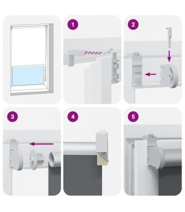 vidaXL Roller Blind Blackout White 165x210 cm Fabric Width 161.6 cm Polyester