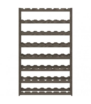 vidaXL Wine Rack for 56 Bottles Grey Solid Wood Pine
