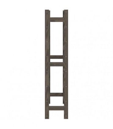vidaXL Wine Rack for 56 Bottles Grey Solid Wood Pine