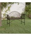 vidaXL Garden Bench | Black | Steel | Standard | Durable | Garden Bench