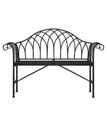 vidaXL Garden Bench | Black | Steel | Standard | Durable | Garden Bench