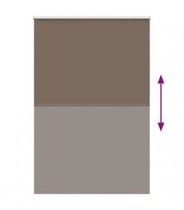 vidaXL Roller Blind Blackout Coffee 160x230 cm Fabric Width 156.6 cm Polyester