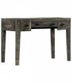 vidaXL Desk Black 110x50x75 cm Solid Mango Wood