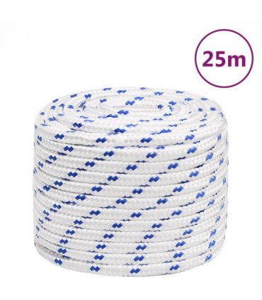 vidaXL Boat Rope White 18 mm 25 m Polypropylene
