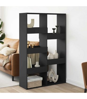 vidaXL Room Divider Black 100x33x155.5 cm Engineered Wood