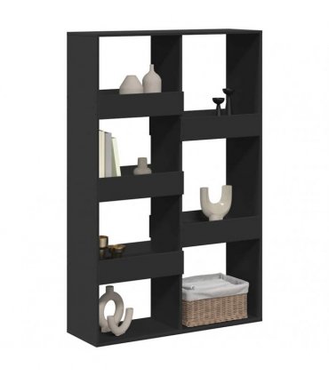 vidaXL Room Divider Black 100x33x155.5 cm Engineered Wood