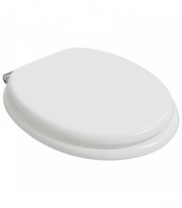 vidaXL Soft-Close Toilet Seat 2 pcs White 44 x 38 cm MDF board