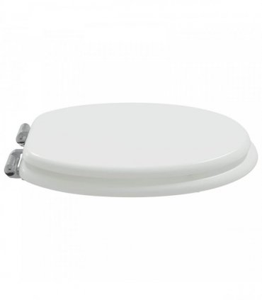 vidaXL Soft-Close Toilet Seat 2 pcs White 44 x 38 cm MDF board