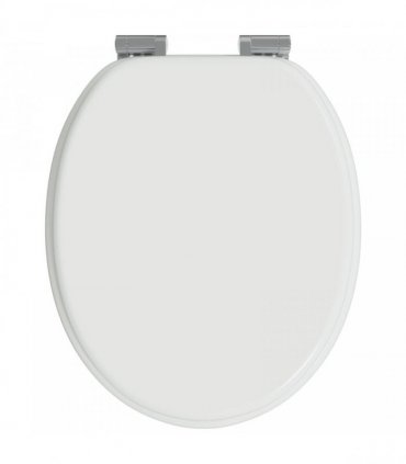 vidaXL Soft-Close Toilet Seat 2 pcs White 44 x 38 cm MDF board