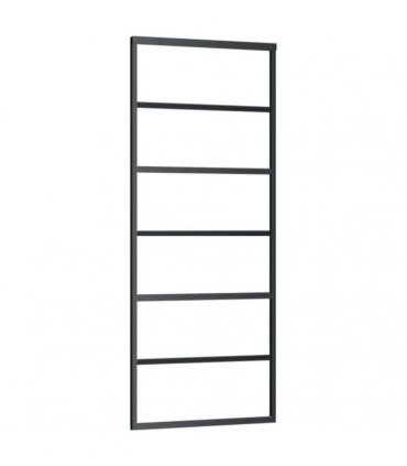 vidaXL Sliding Door with Hardware Set Black 76x205 cm ESG Glass