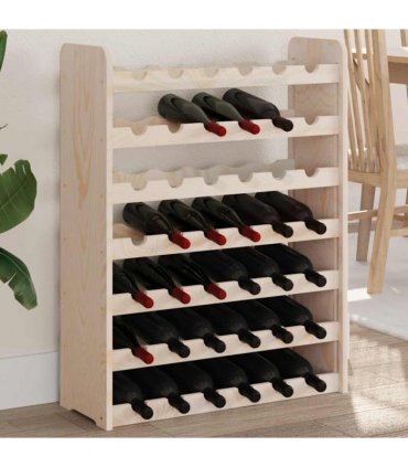 vidaXL Wine Rack 67.5x25x87 cm Solid Wood Pine