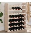 vidaXL Wine Rack 67.5x25x87 cm Solid Wood Pine