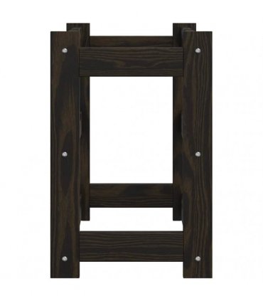 vidaXL Wine Rack for 12 Bottles Black Solid Wood Pine