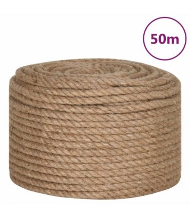vidaXL Jute Rope 50 m Long 12 mm Thick