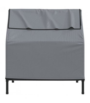 vidaXL Dog House Light Grey Oxford Fabric and Steel
