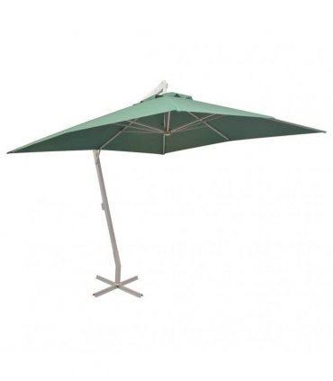 vidaXL Hanging Parasol | Green | Polyester Fabric | Large | Height-Adjustable