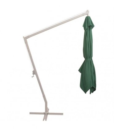 vidaXL Hanging Parasol | Green | Polyester Fabric | Large | Height-Adjustable