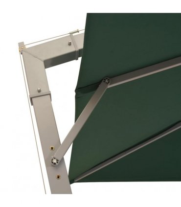 vidaXL Hanging Parasol | Green | Polyester Fabric | Large | Height-Adjustable