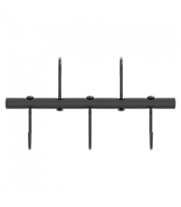 vidaXL Bridle Hanger with 5 Swivel Hooks Black Steel