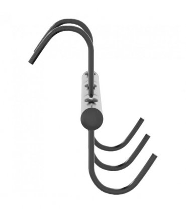 vidaXL Bridle Hanger with 5 Swivel Hooks Black Steel