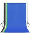 vidaXL Photo Studio Kit with 5 Coloured Backdrops and Adjustable Frame