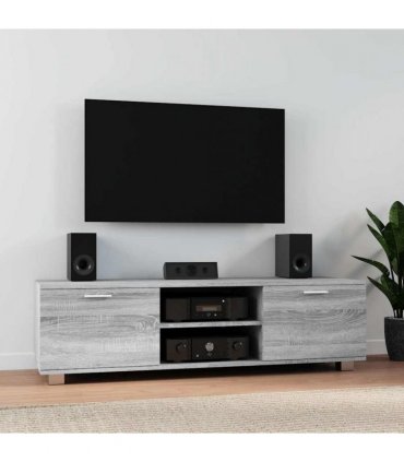 vidaXL TV Cabinet Grey Sonoma 140x40.5x35 cm Engineered Wood